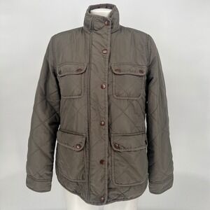 Altar'd State Quilted Sherpa Lined Barn Jacket Cozy Fall Coat Olive Size Medium